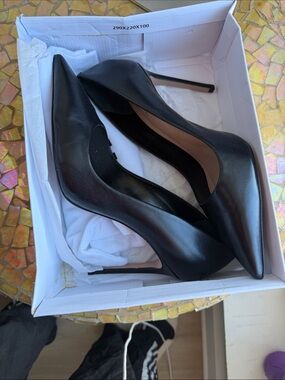 SCHUTZ Black Pointed-Toe Stiletto Pumps
